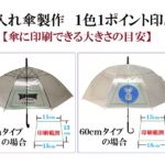 【Ｐ１】ビニール傘１ポイント印刷